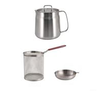 304 Stainless Steel Oil Strainer Pot 3.5L Capacity | Generous 3.5L for volume, holds large batches, reduces refilling, for ideal for family meals, space saving