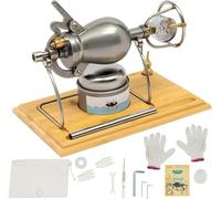 304 Stainless Steel Old Fashioned Pop-corn Machine, Mini High Pressure Pop Corn Maker, Hot Air Popcorn Poppers, Chinese Vintage Traditional Grain Amplifier for Friend Gathering(200ml)