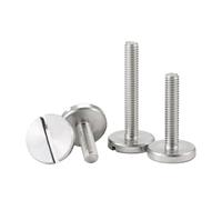 304 Stainless Steel One-Word Slot Slotted Screw M2 M2.5 M3 M4 M5 M6 Straight Slotted Flat Head Large Round Head Mechanical Screw(M5x16mm-3pcs)