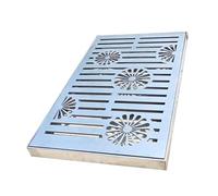 304 Stainless Steel Outdoor Drain Cover, Square Drain Grate Strainer, Blocking Debris, for Yard, Garden, Farm, Deck, Sewer Trench Drainage(20x40cm/8x16in)