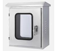 304 Stainless Steel Outdoor Electrical Enclosure Wall Mounted Double Door Junction Box with Security Lock & Mounting Plate Ideal for Indoor Outdoor Use 30x25x40cm