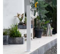 304 Stainless Steel Outdoor Garden Water Column - Antifreeze Faucet with Spray Gun Hose, Durable Water Fountain Hydrant for Yard (Yellow, 31in/80cm)