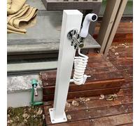 304 Stainless Steel Outdoor Water Column - Antifreeze Faucet with Spray Gun Hose, Garden Fountain Yard Hydrant (White, 95cm/37in) - Durable & Weather-Resistant