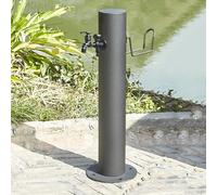 304 Stainless Steel Outdoor Yard Hydrant Cylindrical Fountain Water Tap Freeze Crack Resistant Vertical Garden Water Column Floor Mount Design Beauty Comes