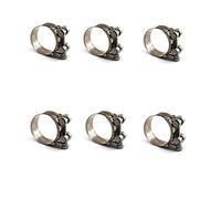 304 Stainless Steel Pack of 6 pcs Hose clamp Worm Gear Clip Pipe clamp Size Range 29-31mm