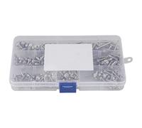 304 Stainless Steel Pan Head Cross Tapper Self Tapping Screws Set 220pcs M3 M4 M5 Proof Resistant Screws for Industrial Machinery Furniture DIY Projects