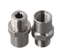 304 Stainless Steel Pedal Adapters for Enhanced Bike Compatibility, Fits 1/2 Inch Pedals and 9/16 Inch Cranks