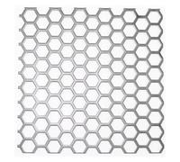 304 Stainless Steel Perforated Mesh Plate 0.8mm Thick Square & Hexagonal Design 15x15cm Ideal for Ventilation & Industrial Applications