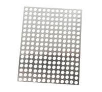 304 Stainless Steel Perforated Sheet, 304 Stainless Steel Perforated Metal Plate Silver Multiple Sizes(1mm Mesh,10x10cm)