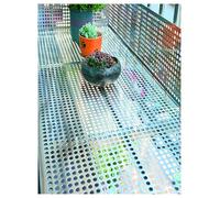 304 Stainless Steel Perforated Sheet for Cat Balcony Safety Anti-Fall Mesh Pad Leakproof Window Grilles Decorative Screen Industrial Metal Plate (35x180cm)