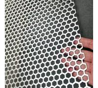 304 Stainless Steel Perforated Sheet Hex Hole Metal Mesh Sheet Panel - Decorative Perforated Plate for Air Vent Grille Filter Guard Furniture DIY and Outdoor Use,Thick 1mm,35x45cm Dia 10mm(Thick