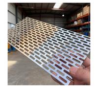 304 Stainless Steel Perforated Sheet, Pet Cage Roof Cover, Supports Custom Cutting, Allows Flexible Assembly, Meets Diy Needs SHAARI(0.85mm thick,10x10cm)