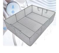 304 Stainless Steel Perforated Surgical Instrument Baskets, 4mm Mesh for Sterilization, Heavy-Duty Mesh Trays, Ideal for Medical Equipment and Surgical Tools
