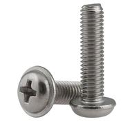 304 Stainless Steel Phillips Pan Head Screws With Washer - Truss Head Padded Collar Machine Bolts (M2-M5)(7mm,M3(20pcs))
