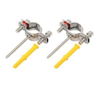 304 Stainless Steel Pipe Clamp with Expansion Bolt 2 Pack Water Pipe Support Clip for 30-34mm to 51-57mm Pipes Fixing Buckle(Silver,【Φ45-48】)