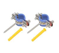 304 Stainless Steel Pipe Clamp with Expansion Bolt 2 Pack Water Pipe Support Clip for 30-34mm to 51-57mm Pipes Fixing Buckle(Blu,【Φ48-51】)