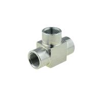 304 Stainless Steel Pipe Fitting Tee Elbow 4 Way 1/8 1/4 3/8 1/2 Female Male Thread High Pressure Air Adapter Coupler Connector(SS-PE-F,1/8")