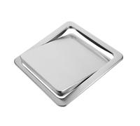 304 Stainless Steel Pivoting Trash Can Lid Integrated Square Chute Drop-In Countertop Covers for Kitchen & Bedroom Concealed Trash Can Tops
