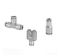 304 Stainless Steel Pneumatic Air Tube Variable Diameter Joint PG6-4 Quick Three-Way PEG/PW16-12 Quick Self-Locking 1Pcs(8-6,PW)