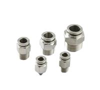 304 Stainless Steel Pneumatic Hose Fitting PCF Air Tube Connector 1/8 1/4 3/8 1/2 Quick Release Pipe Fittings 1Pcs(8-02 (8mm-1l4))