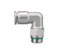 304 stainless steel pneumatic quick connector elbow PL-G thread M5 1/8 1/4 3/8 1/2 external thread sealing ring trachea hose 6 8 IDGTTLDF(PL8-G01,50 Pcs)