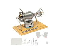 304 Stainless Steel Popcorn Machine, Hand Popcorn Cannon, Chinese Vintage Machine, for Christmas Halloween Home Part(400ML)