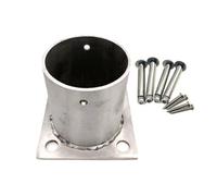 304 Stainless Steel Post Base Bracket for Concrete & Wood Floors - Outdoor Support Kit for Mailbox Pergola Deck & Fence Railing Installation