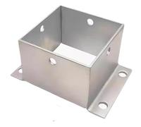 304 Stainless Steel Post Base, Fence Post Brackets for Wood Fence Deck Railing, Ground Support(80x80x80mm)