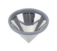 304 Stainless Steel Pour Over Coffee Filter, Metal Coffee Dripper, Paperless Reusable Coffee Filter with V - Shaped Funnel Design for Home, Travel and Office Use (1 to 3 Cups)