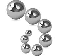 304 Stainless Steel Precision Bearing Balls, High-Grade Metal Spheres, Smooth Solid Construction, Industrial and DIY Applications (0.8mm 50Pcs)