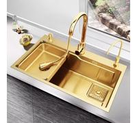 304 Stainless Steel Pull Out Faucet for Center Island Bar Single Handle Water Purifier Modern Kitchen Sink Mixer Size 80x45x22cm Durable & Stylish Design