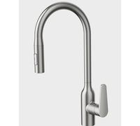 304 Stainless Steel Pull-Out Kitchen Three-Function Outlet Dishwashing Basin Sink Hot and Cold Faucet, Wire Drawn