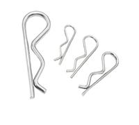 304 Stainless Steel R Type Spring Cotter Pin M1 M1.6 M1.8 M2 M2.5 M3 M4 M5 Wave Shape Split Clip Clamp Hair Tractor Pin for Car(50pcs 1x16mm)