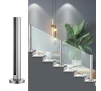 304 Stainless Steel Railing for Indoor/Outdoor Modern Balustrades Round Support for Panel Systems il Bracket Stylish Guardrail Solution