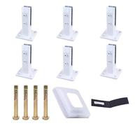 304 Stainless Steel Railing Post6pcs White Square Pool Fence Spigot & Balcony Floor Clamp 160mm Durable Home Garden Stair Supports