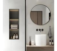 304 Stainless Steel Recessed Shower with LED Light - Modern Black Shower Fixture for Bathroom & Kitchen Sl esign Water-saving Easy Installation