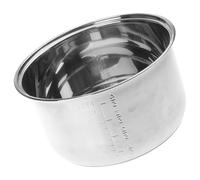 304 Stainless Steel Rice Cooker Inner Pots Dishwasher Safe Inside Bowl with Even Heating Base Replacement Accessory Stainless Steel Rice Cooker Inner Bowl