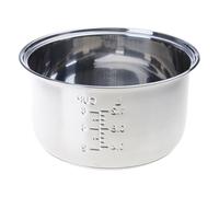 304 Stainless Steel Rice Cooker Inner Pots Dishwasher Safe Inside Bowl with Even Heating Base Replacement Accessory Stainless Steel Rice Cooker Inner Bowl