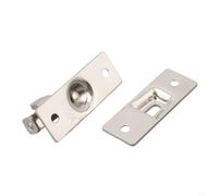 304 Stainless Steel Right Angle Door Latch Lock Bolts with 90 Degree Buckle for Sliding Doors, Cabinets, Drawers, Sheds and Metal Doors, Rust Resistant(Silver L)