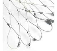 304 Stainless Steel Rope Mesh Fence, Safety Netting for Pastures, 3x5m (9.9x16.4ft) Wire Mesh, Durable Wire Rope for Livestock Protection, Customizable Size & Color