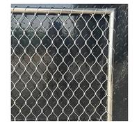 304 Stainless Steel Rope Mesh Safety Net -Rust-Resistant Garden Fence Easy Installation for Gardens Balconies & Soccer Fields (2x8m/6.56x26.24ft)