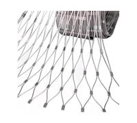 304 Stainless Steel Rope Net 6 cm/2 mm Safety Fence for Staircase Fall Protection High Altitude Animal and Soccer Field Barrier (1.5 x 20 m / 4.9 x 65.6 ft)