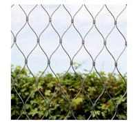 304 Stainless Steel Rope Net 6cm Mesh Safety Fence for Theft Protection Fall Prevention Net for Balcony & Stairs 0.8 x 10m Safety Solution