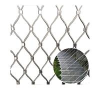 304 Stainless Steel Rope Net Balcony Safety Barrier Fall Protection for High Areas Ideal for Garden & Soccer Field (Color: 20cm Size: 1x8m)