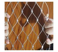304 Stainless Steel Rope Netting Fence 10cm Mesh 2mm Wire Safety Barrier for Terraces Landscaping Soccer Fields 2x7m (6.56x22.96ft)