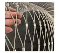 304 Stainless Steel Rope Netting Garden Fence for Soccer Field Zoo Balcony Fall Protection Net in High Places 10cm/1.5mm Mesh 1.2x4m (3.9x13.1ft)