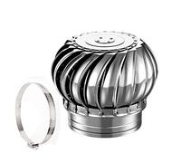 304 Stainless Steel Rotating Chimney Cowl Cap, Spinner Anti-Downdraught Fits Most Standard Chimney Pots Rotary Turbine Ventilator,150mm