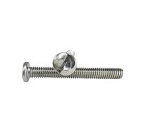 304 Stainless Steel Round Head One-Way s-Groove Anti-Theft Screw Straight Bolt M2M3M4M5M6M8M10(M3X6mm 50PCS)