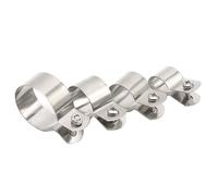 304 Stainless Steel Saddle Grounding Clamp 5 Pack Round Pipe Fixing Clip and Electrical Bonding Connector Fixing Buckle(Φ27 (5 Sets))