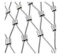 304 Stainless Steel Safety Net for Balcony Agriculture & Windows - Customizable 2.5mm/10cm Versatile 3x7m Protection for Home & Garden